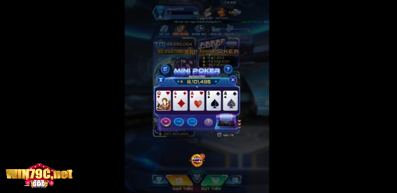 Mini Poker tựa game thu hút nhiều đối tượng người chơi